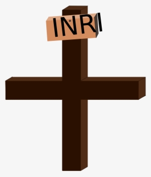 Jesus On The Cross Svg Black And White Download - Cruz De Jesus Inri