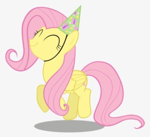 Coldbologna, Fluttershy, Happy, Hat, Party Hat, Safe, - My Little Pony Fluttershy Birthday
