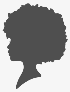 Aphrochic Logo Silhouette - Black Silhouette Afro Woman