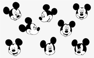 Mickey Mouse Logo Png Transparent - Black And White Mickey Mouse Logo