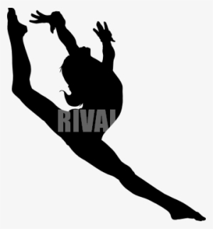 Jpg Free Library Girl Gymnastics Clipart Silhouette - Gymnastics Silhouette Leap