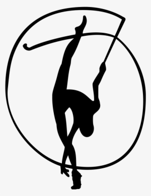 Gymnastic Clipart - Rhythmic Gymnastics Ribbon Cartoon