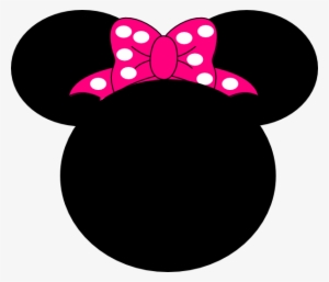 Pink Mouse Bow Clip Art - Minnie Mouse Head Png