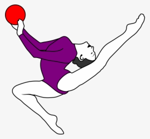 Gymnastics Clipart Purple - Desenho De Ginastica Ritmica