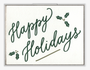 Happy Holidays Letterpress Greeting Card
