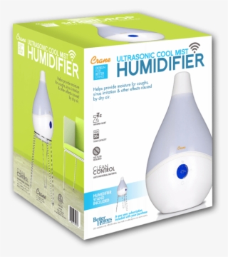 100% - Crane Smartdrop Ultrasonic Cool Mist Humidifier - White
