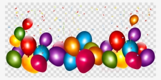 Colorful Balloons Png Clipart Balloon Clip Art - Birthday Balloons And Confetti