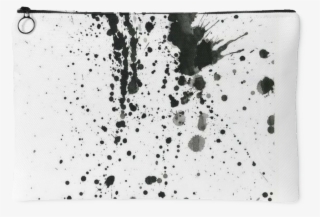 Splattered Canvas Clutch - Black And White Black Ink Splatter Background