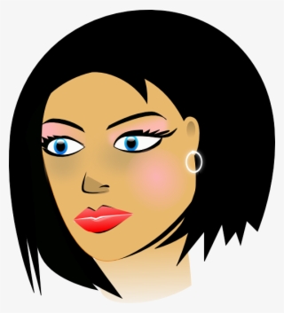 Clipart Of Beautiful Woman Face Vector Illustration - Female Face Clipart