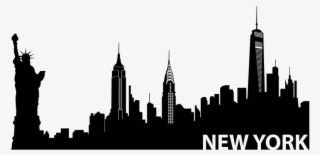 City Skyline Mural - New York Skyline Silhouette Png