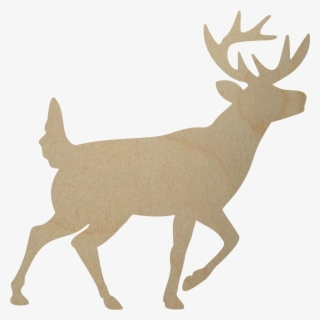 Wooden Buck Deer Cutout Shape - Wood Cut Out Deer