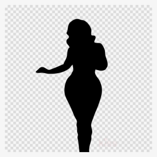 Download Silhouette Of A Thick Woman Clipart Woman - Standing Trump Png