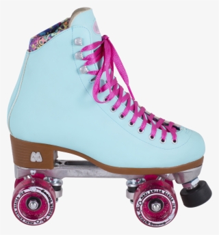 Moxi Roller Skates Beach Bunny Blue Sky Pink Glitter