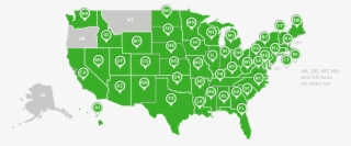 States With A Sales Tax Map - White Supremacy Infographic