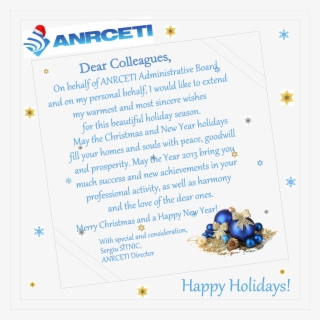 Anrceti Management Wishing You Happy Holidays - Communication