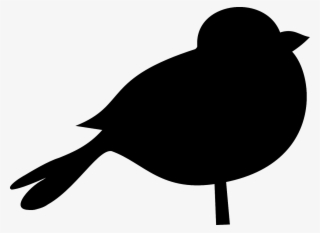 Bird Black Silhouette Fat Bird Png Image - Clip Art Birds Black