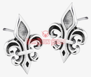 Sterling Silver Classic Fleur De Lis Stud Earrings - "sterling Silver Classic Fleur De Lis Stud Earrings"