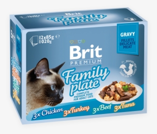 Brit Premium Cat Pouch Family Plate Gravy - Brit Care Cat Wet Food