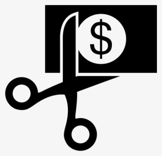 Scissors And Dollar Paper Bill Comments - Cut Price Icon Png
