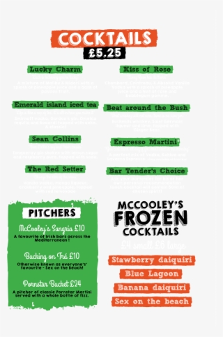 Breakfast Menu - Mccooley's