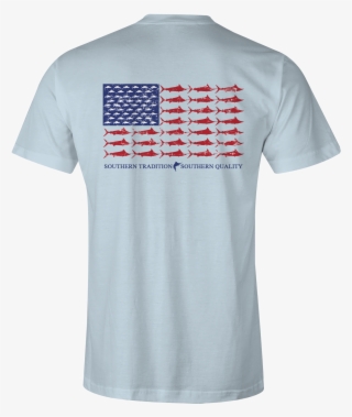Red White & Blue Marlin - Long-sleeved T-shirt
