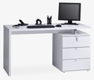 White Computer Desk Uk Transparent Png 1445x1605 Free Download