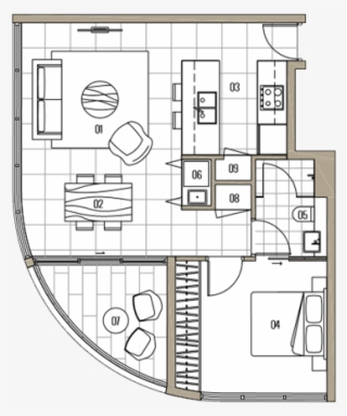 1 Bedroom Ground Floor Apartment - Floor Plan