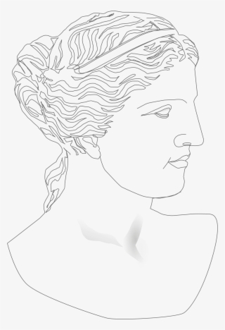 Graphic Royalty Free Library Clipart Woman Big Image - Classical Art Outline