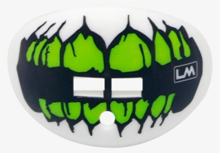 Skull Teeth Fluorescent Green Hawk - Loudmouthguards Pacifier Lip Protector Mouthguard (skull