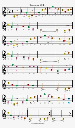 Color-coded Free Fiddle Sheet Music For Irish Washerwoman - Color Coded Violin Sheet
