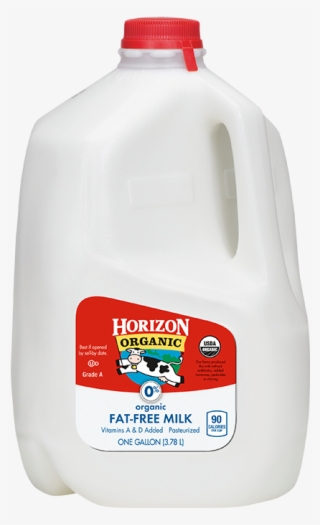 Gallon Of Milk Png Svg Black And White Stock - Horizon Organic Fat-free Milk - 1 Gal Jug