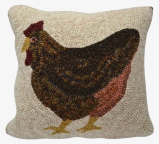 Laying Hen Hooked Decor Pillow Laying Hen Hooked Decor - Chicken