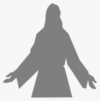 Prophet, Jesus, Preaching, Grey, Silhouette, Supplicant - Jesus With Open Arms Silhouette