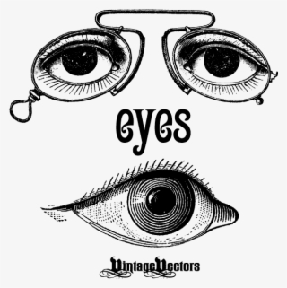 Antique Optometry Eye Glasses Graphic - Eyes Vintage