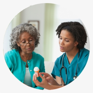 Nurse Discussing Medication With Client