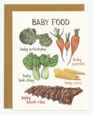 Punny Baby Veggie Greeting Card - Baby Punny Card
