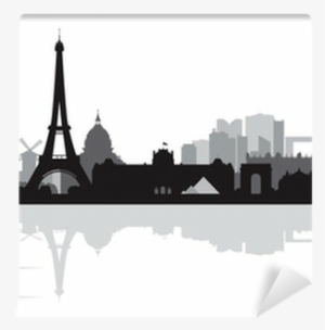 Paris City Skyline Silhouette Background Wall Mural - Une Promesse A Tenir - Broché