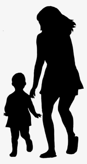 Mother And Baby Silhouette - Silhouette Of Mom And Baby