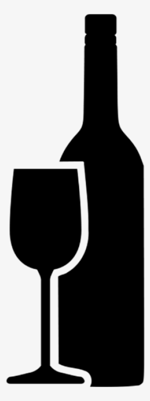 Wine Bottle Glass - Wine Bottle And Glass Png Icon