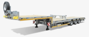 3 Axle Flatbed Semi Trailer - Tieflader Für Container