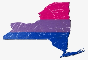 New York Silhouette Bisexual Pride Flag - Ny Thin Blue Line