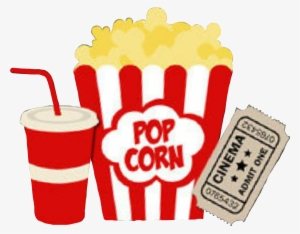 Movies Ticket Popcorn Soda - Popcorn Soda Png