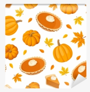 Seamless Pattern With Pumpkin Pies And Pumpkins - Pumpkin Pie Background  Cartoon Transparent PNG - 400x400 - Free Download on NicePNG