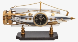Nautilus Table Clock Aluminum - Pendulux Clocks