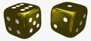 Dice Double Golden White 3d Rendered Layer - Dice Game