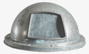 galvanized dome lid for litter receptacles - block plane