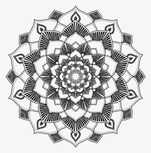 Black Abstract Lines Png Pic - Mandala