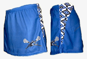 Womens Lacrosse Sublimated Skorts Blue White Lines - Board Short