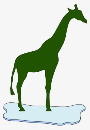 How To Set Use Green Giraffe Silhouette On Ice Clipart