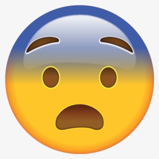 Download Fearful Face Emoji Icon - Fearful Emoji